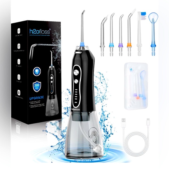 H2O Dental Flosser Teeth, 5 Modes Rechargeable Waterproof Orthopedic Cleaner - Picture 1 of 10